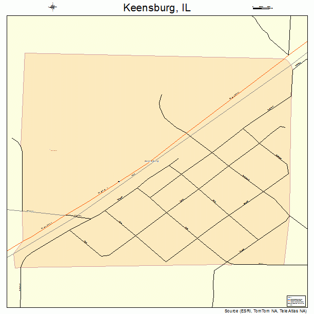 Keensburg, IL street map