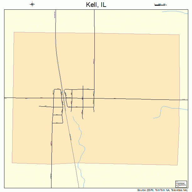 Kell, IL street map