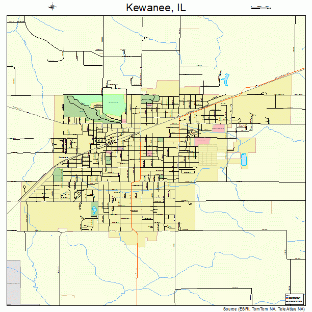 Kewanee, IL street map