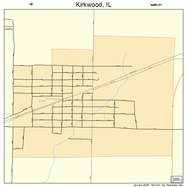 Kirkwood, IL street map