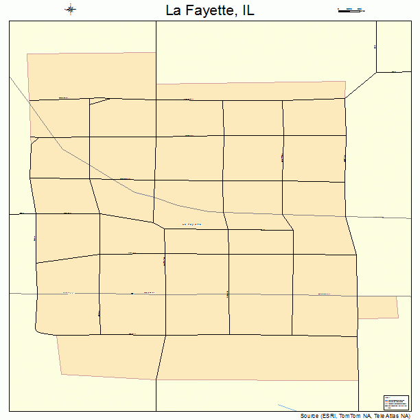 La Fayette, IL street map