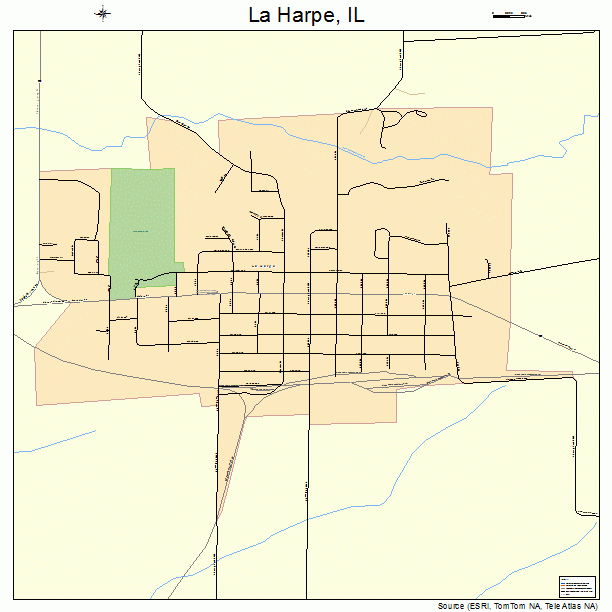 La Harpe, IL street map