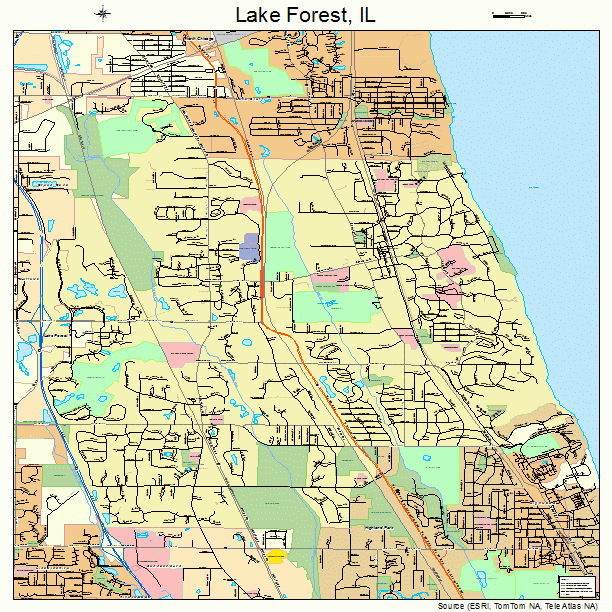 Lake Forest, IL street map