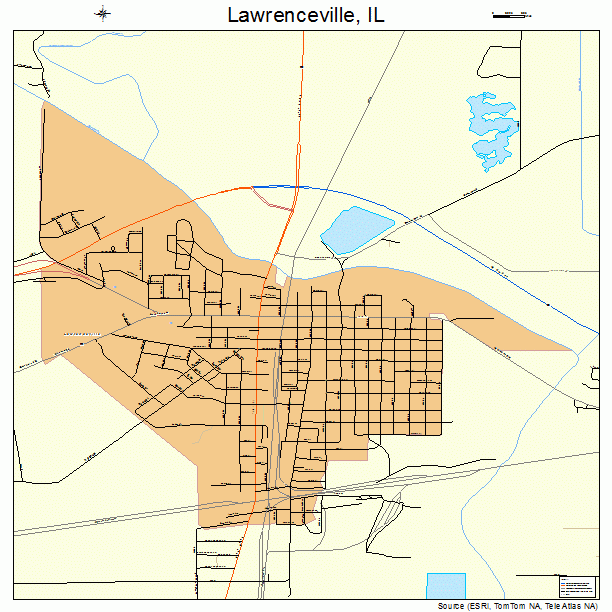 Lawrenceville, IL street map