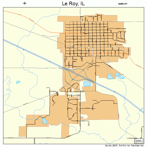 Le Roy, IL street map