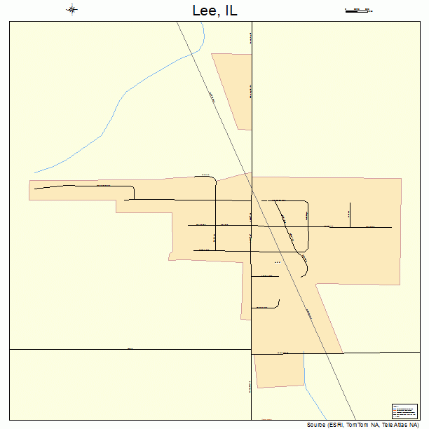 Lee, IL street map