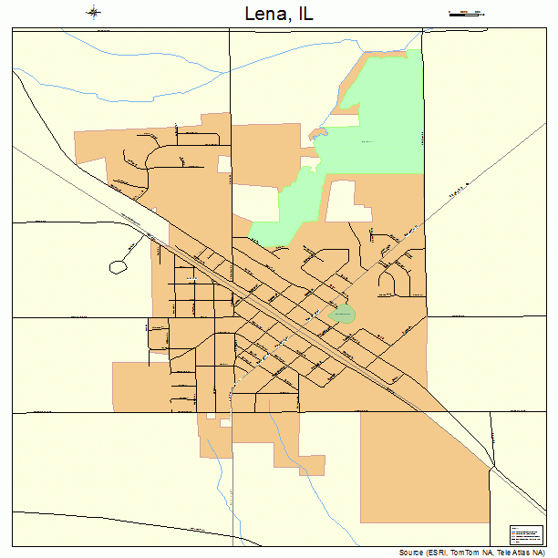 Lena, IL street map