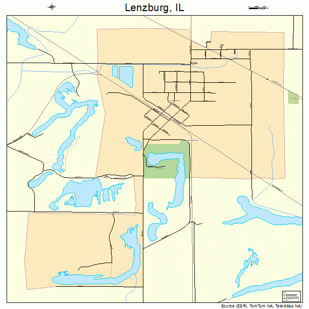 Lenzburg, IL street map