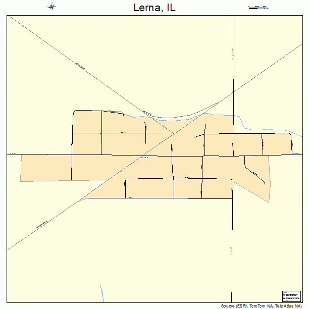 Lerna, IL street map