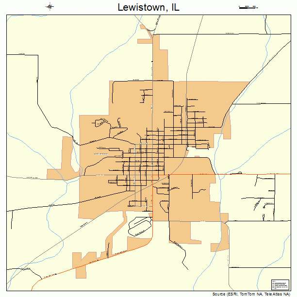 Lewistown, IL street map