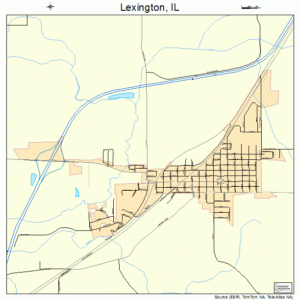 Lexington, IL street map