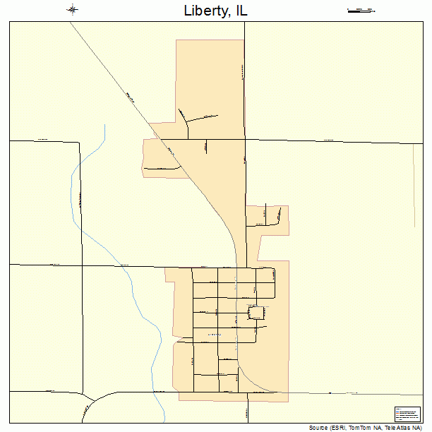 Liberty, IL street map