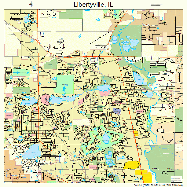 Libertyville, IL street map