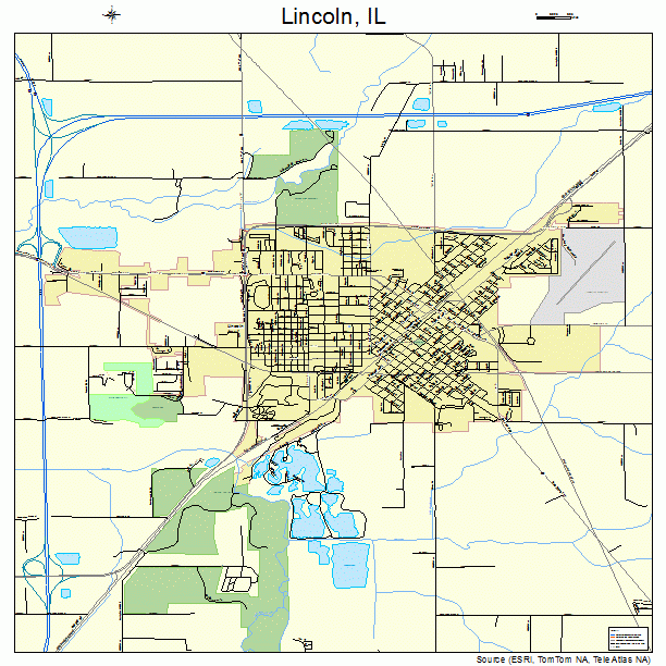 Lincoln, IL street map