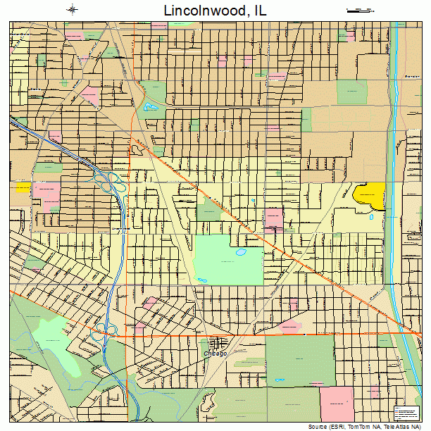 Lincolnwood, IL street map