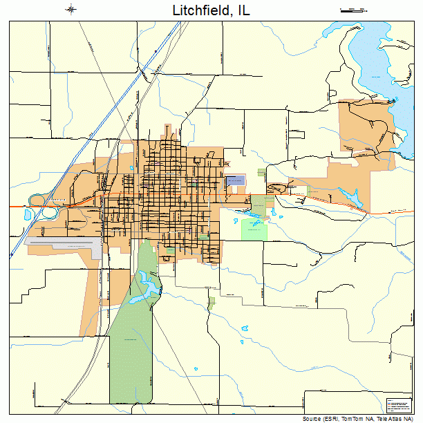 Litchfield, IL street map