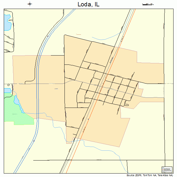 Loda, IL street map