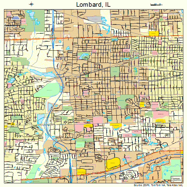 Lombard, IL street map