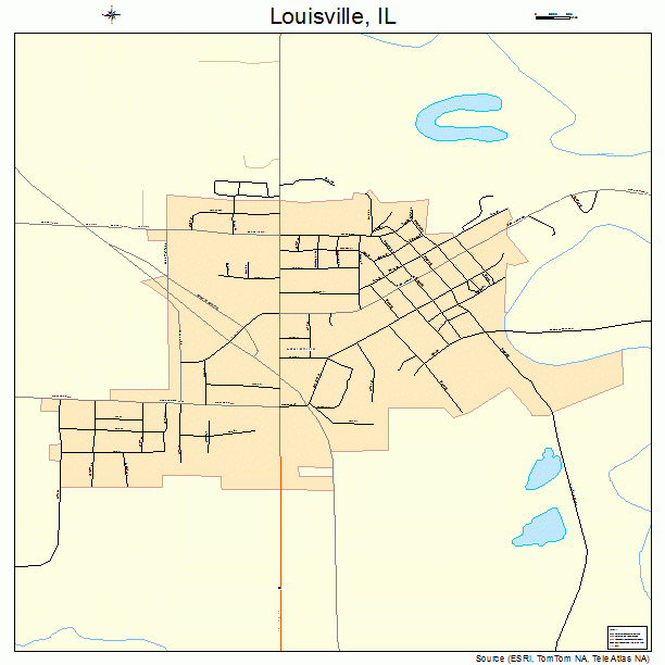 Louisville, IL street map
