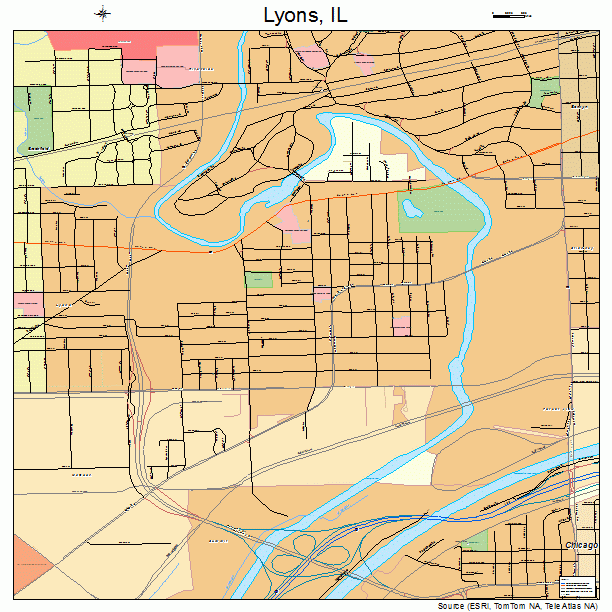 Lyons, IL street map