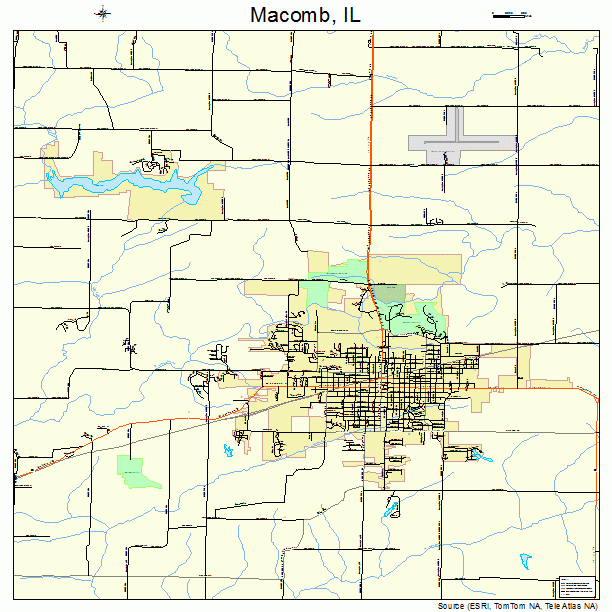 Macomb, IL street map