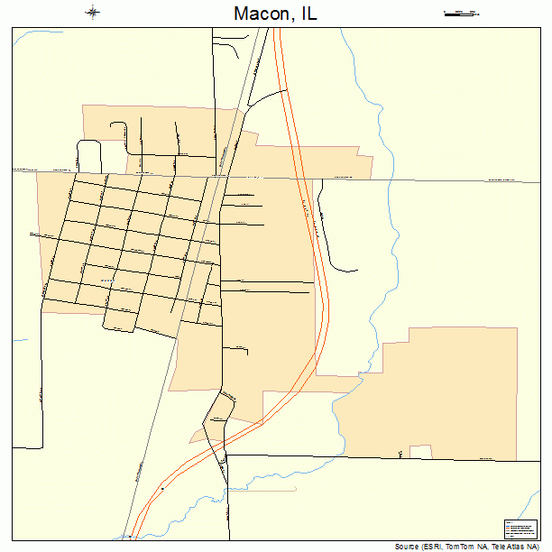 Macon, IL street map