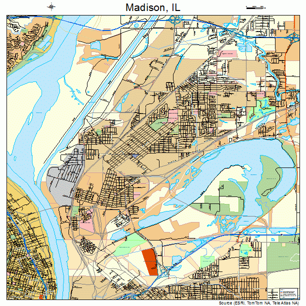 Madison, IL street map