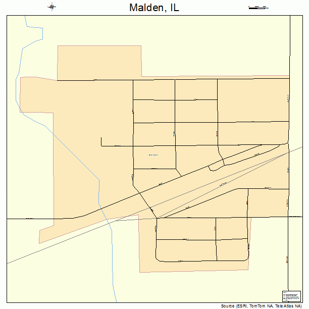 Malden, IL street map