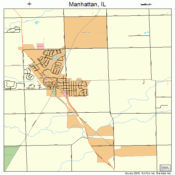 Manhattan, IL street map