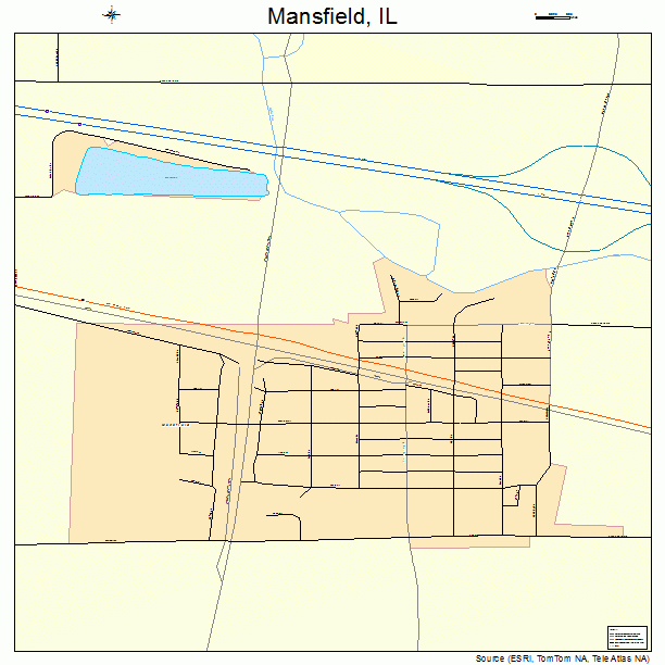 Mansfield, IL street map