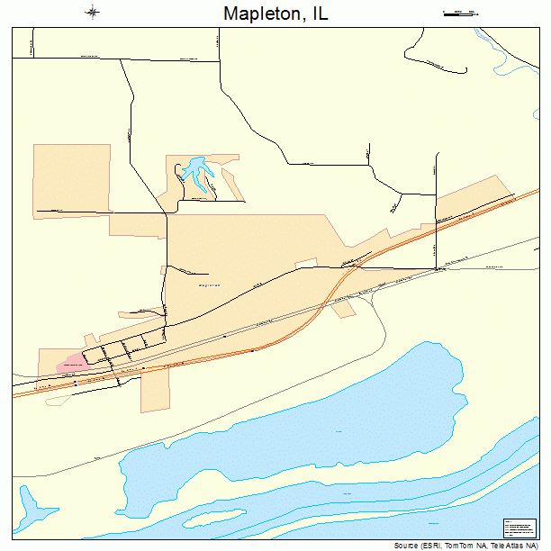 Mapleton, IL street map