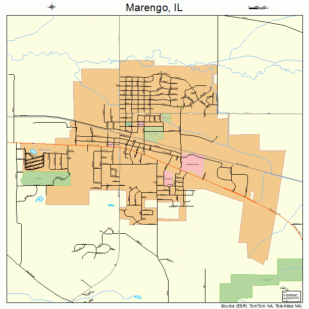 Marengo, IL street map