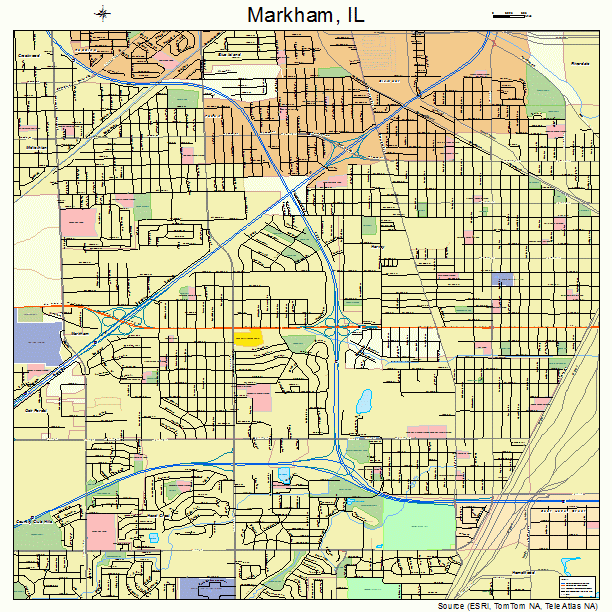 Markham, IL street map