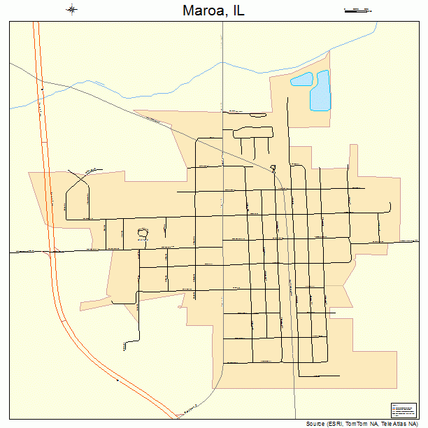 Maroa, IL street map