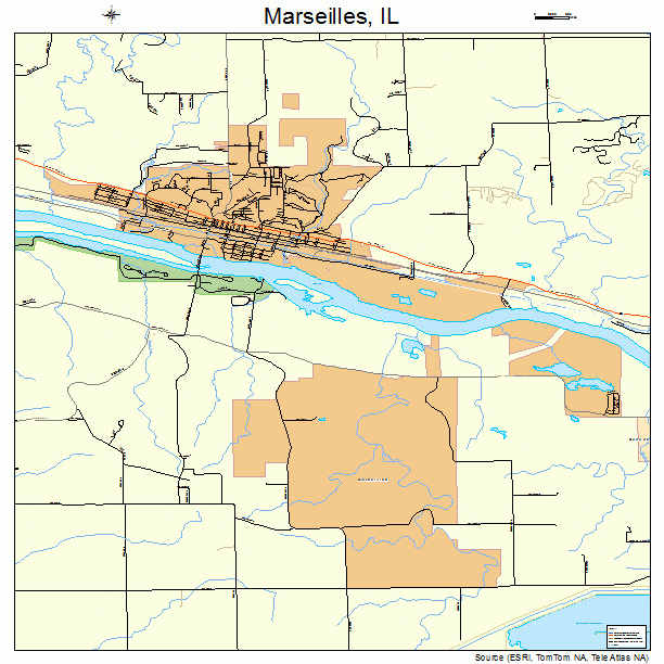 Marseilles, IL street map