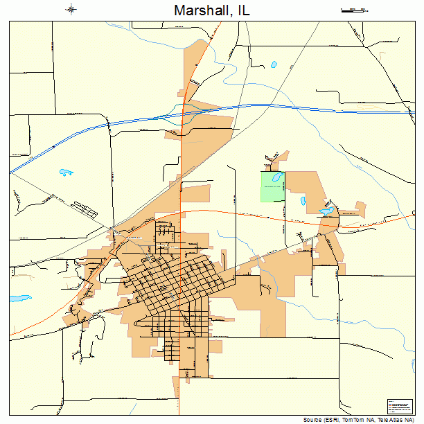 Marshall, IL street map