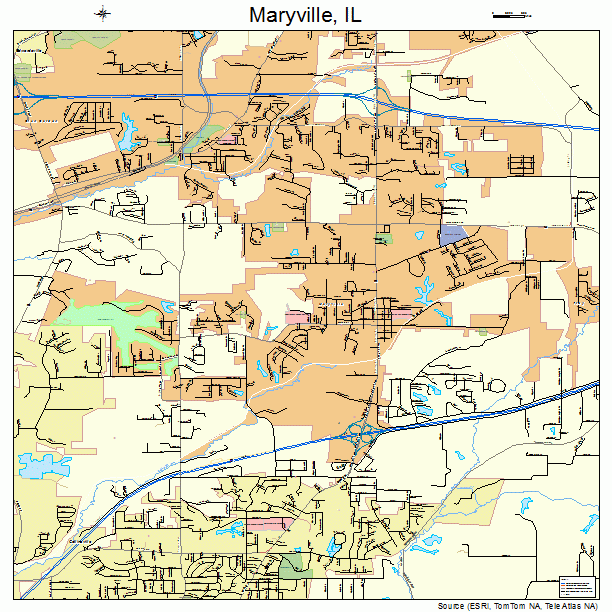 Maryville, IL street map