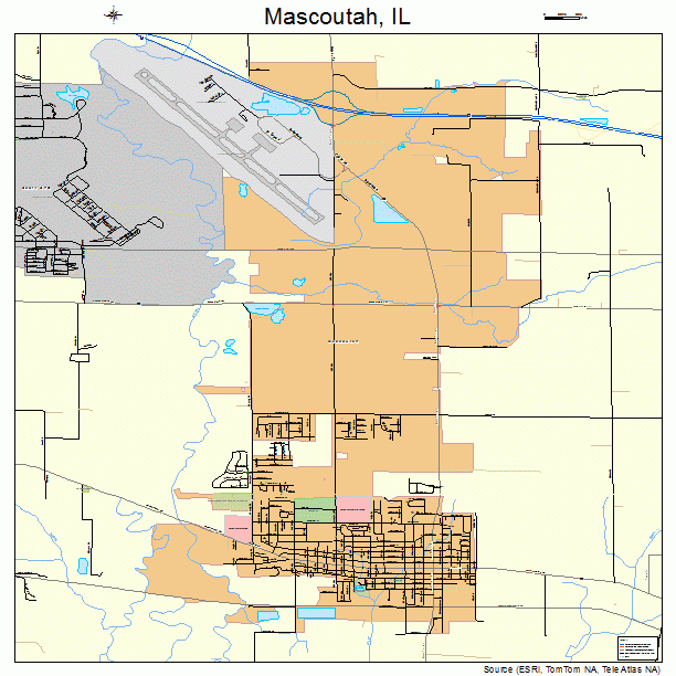 Mascoutah, IL street map