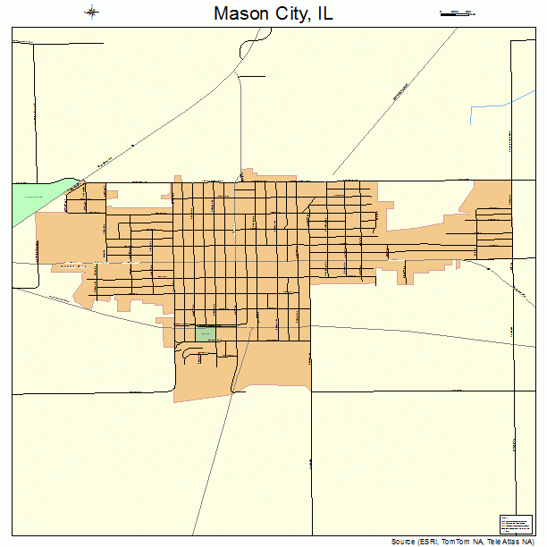 Mason City, IL street map