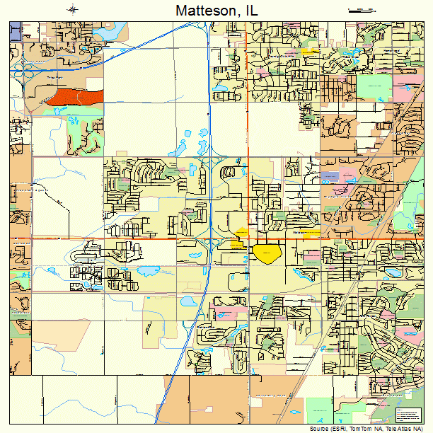 Matteson, IL street map