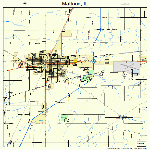 Mattoon, IL street map