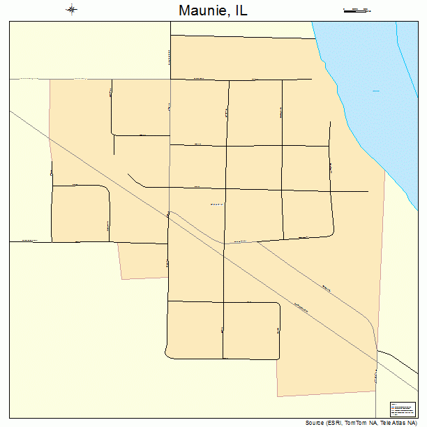 Maunie, IL street map