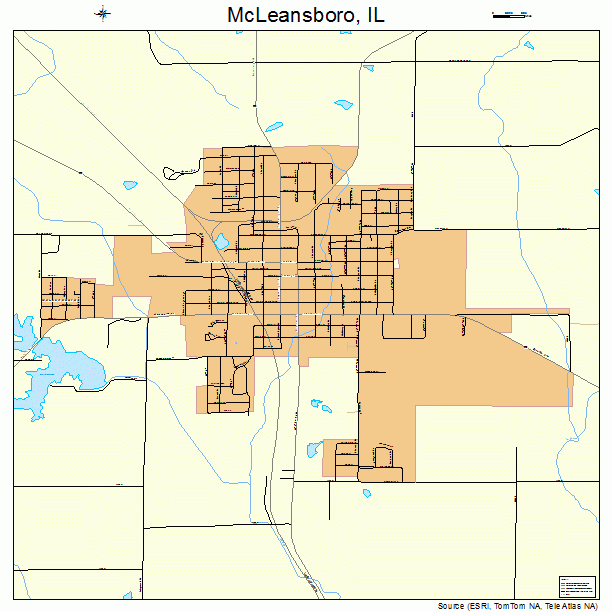 McLeansboro, IL street map