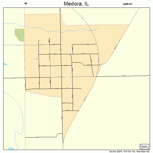 Medora, IL street map