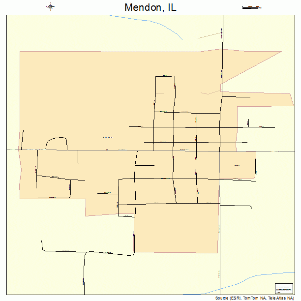 Mendon, IL street map