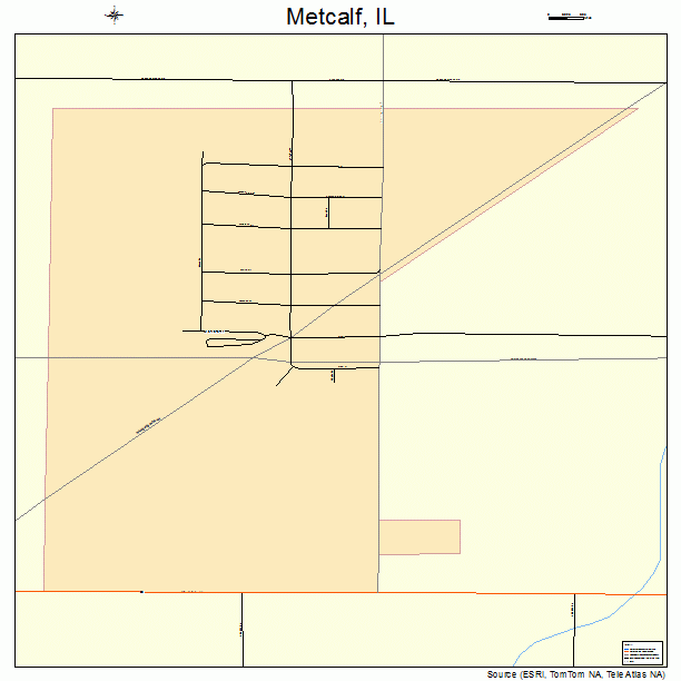 Metcalf, IL street map