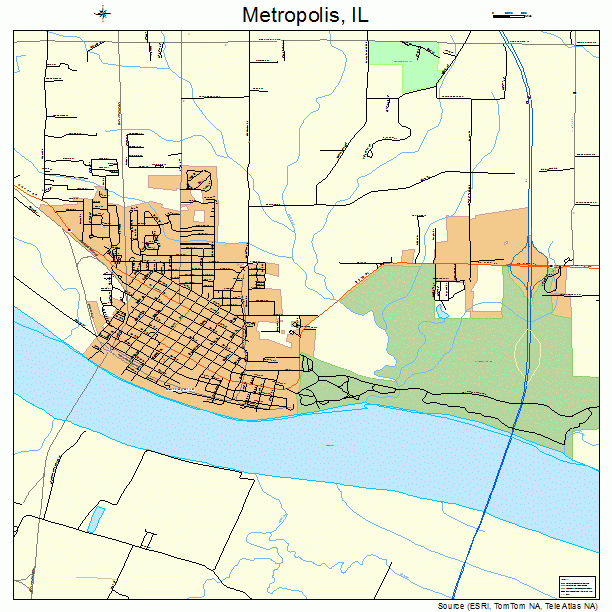 Metropolis, IL street map