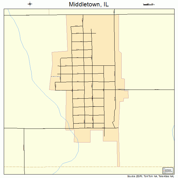 Middletown, IL street map