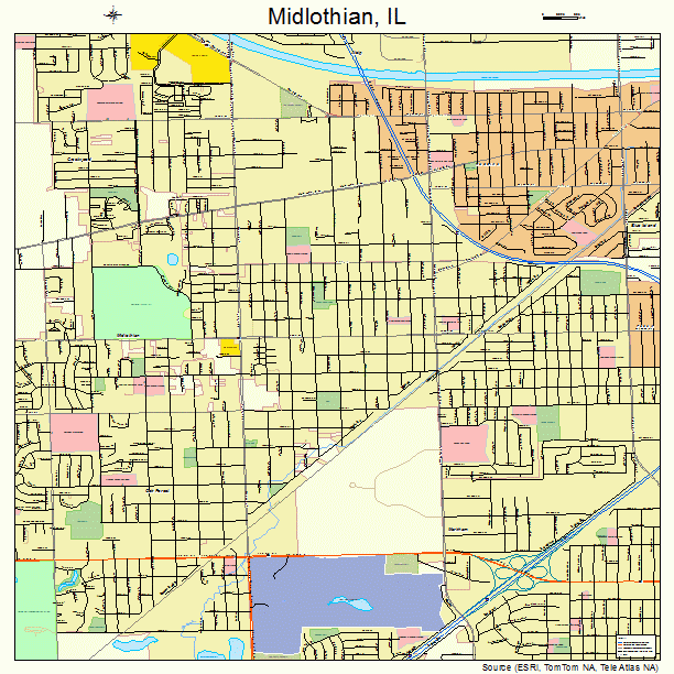 Midlothian, IL street map