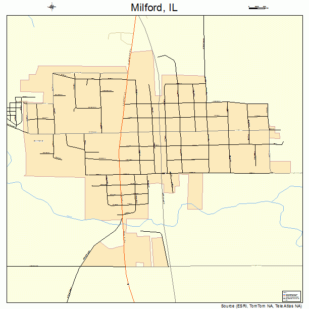 Milford, IL street map